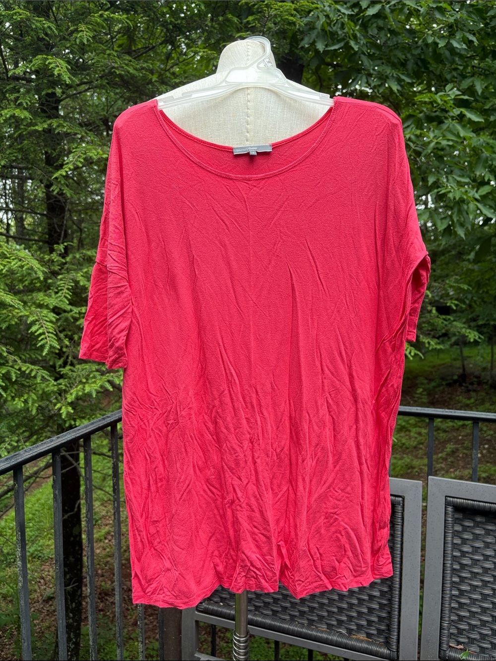 Emma's Closet Relaxed Fit Women’s Top in Coral Pink sz S